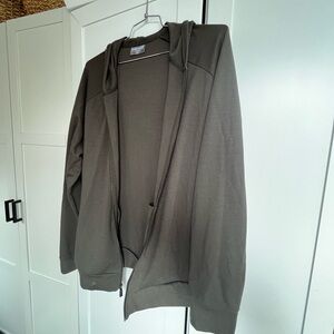 Olive Green gray Zip-Up Hoodie 32 degree brand xxl
